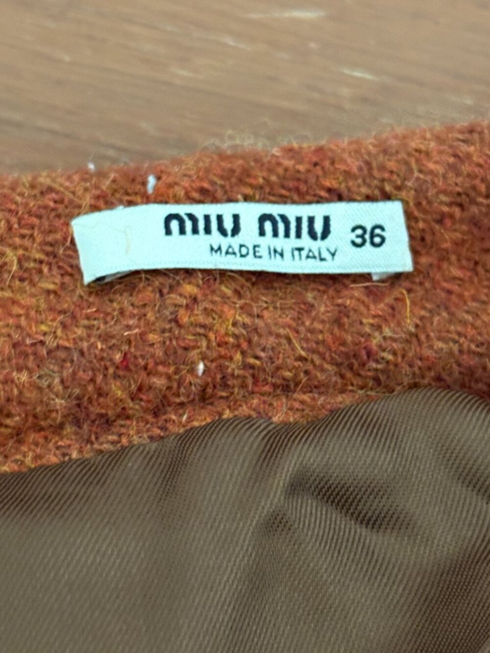 Vintage miu miu wool pleated skirt with whipstitch - Picture 5 of 7